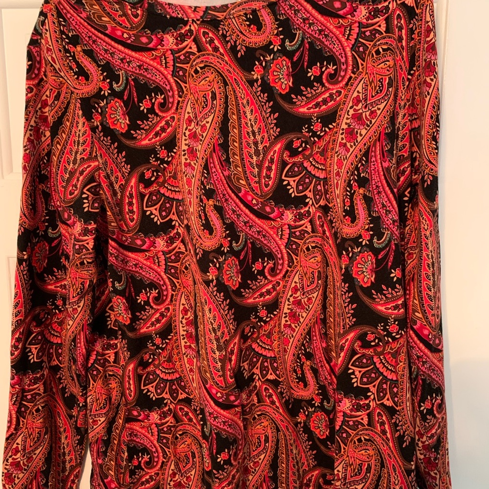 Issac mizrahi paisley print top